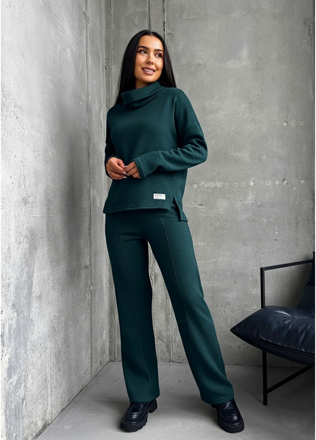 Стильний теплий брючний костюм трикотаж на хутрі INNOE Костюм (366560195)