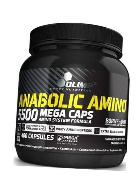 Амінокислот для росту м'язів, Anabolic Amino 5500, Nutrition 400капс (27283006) Olimp (322722703)