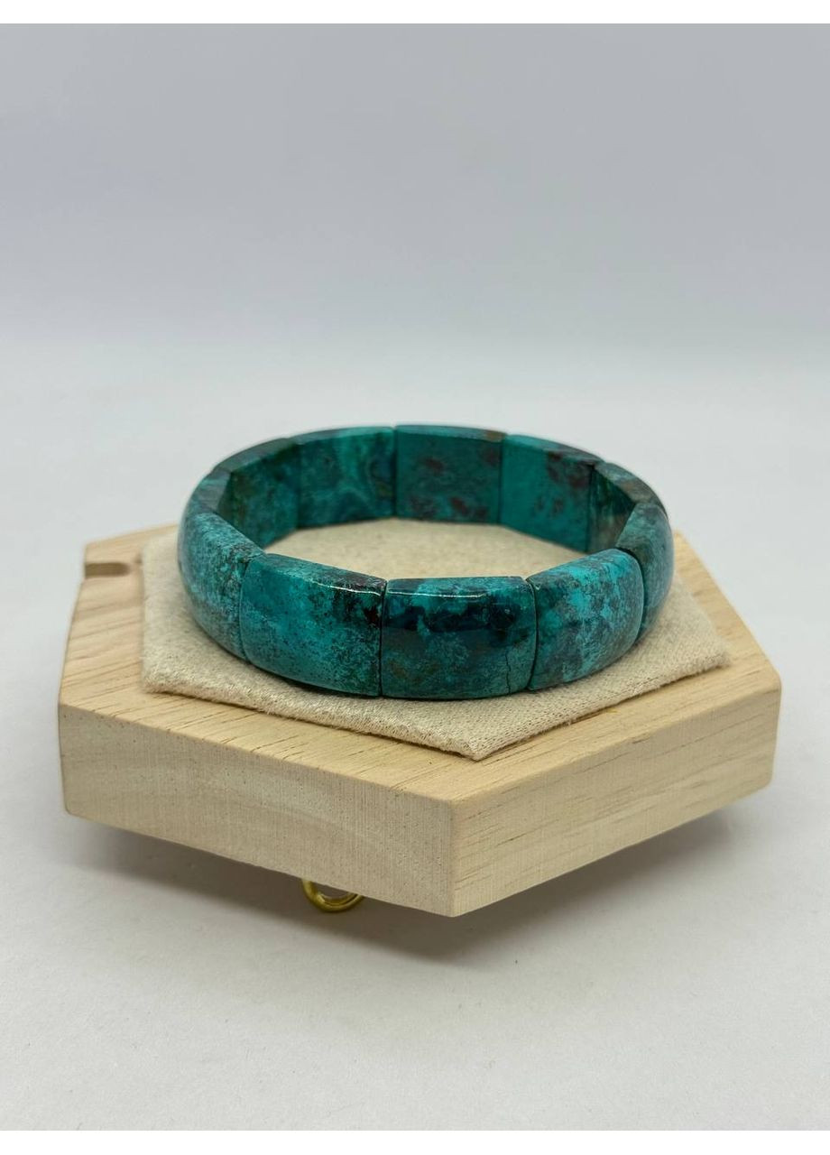 Браслет из хризоколлы 15*20 мм 19 см Голубой No Brand (372468002)