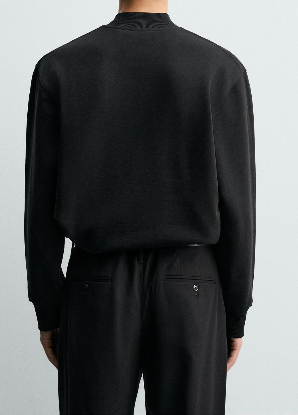 Чорний світшот Zara однотонний (373187296)