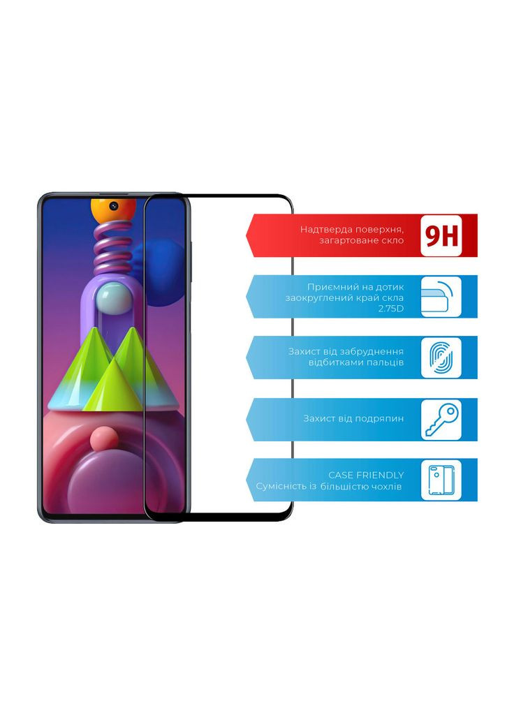 Стекло защитное (m422133) ACCLAB Full Glue Samsung M51 (367068391)