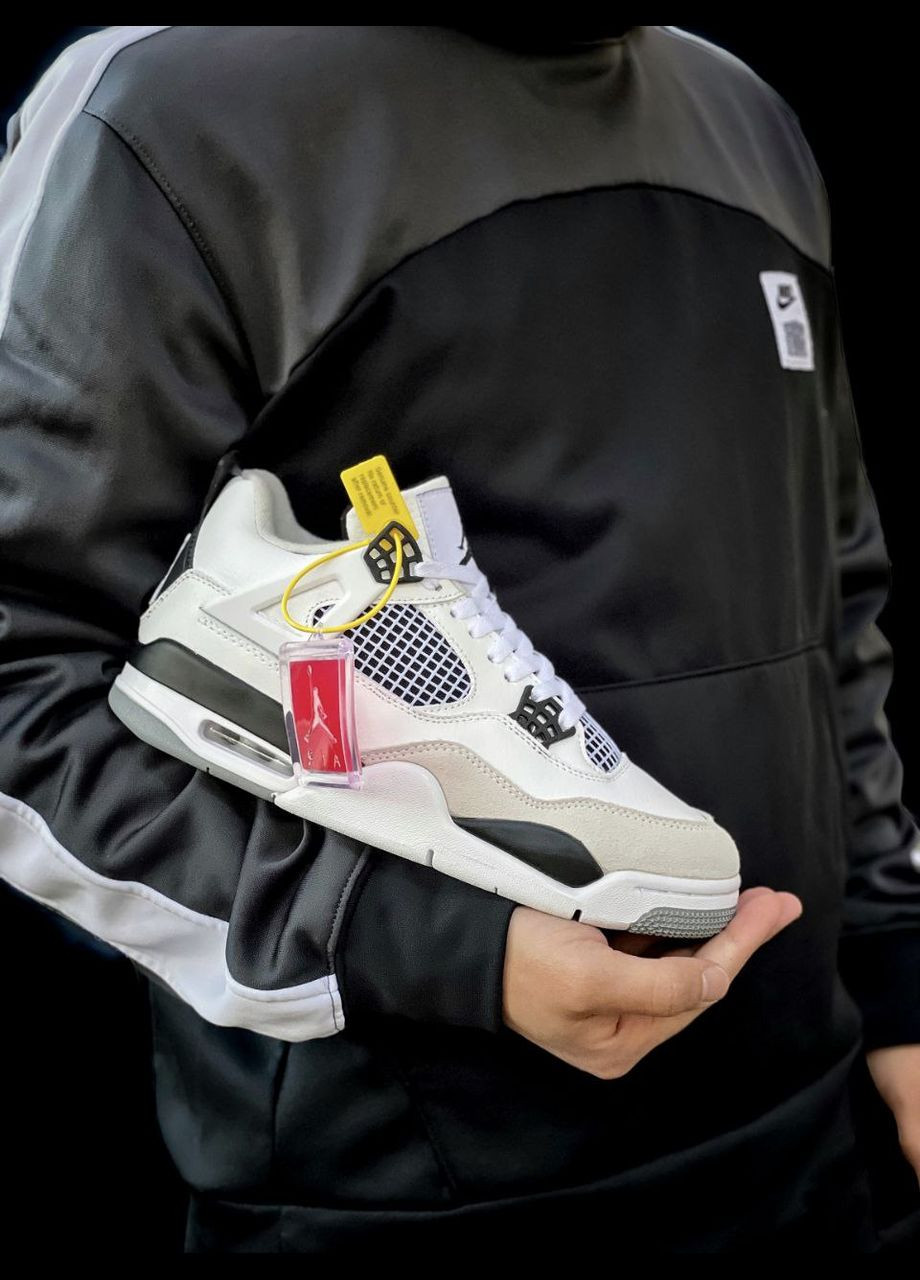 Кроссовки зимние женские и мужские Nike Air Jordan 4 winter beige white fur | Найк Аир Джордан 4 бежевые белые с мехом No Brand бежевые зима (308072584)