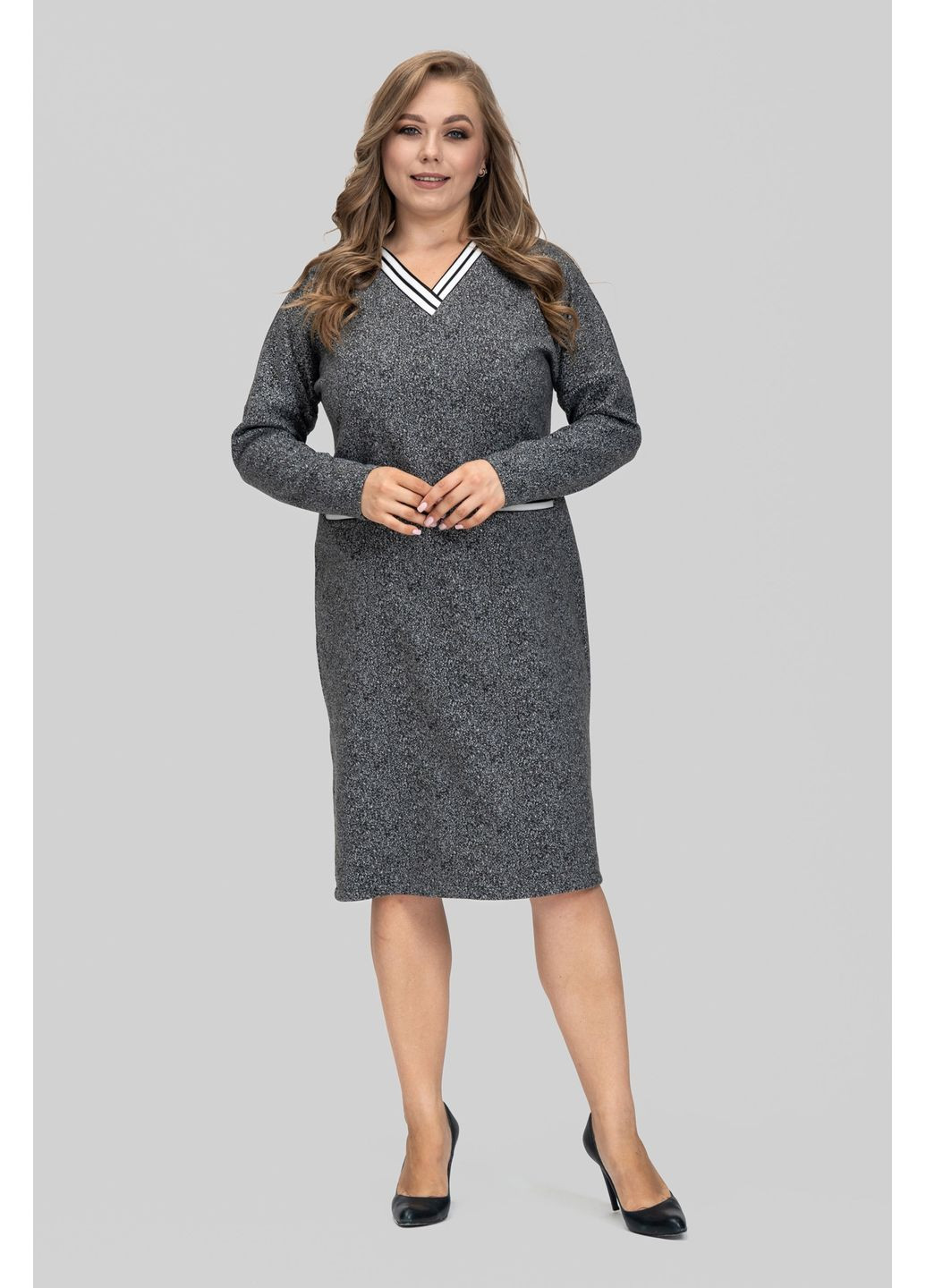 Сіра жіноча трикотажна сукня лана all posa (ap102615p) A'll Posa