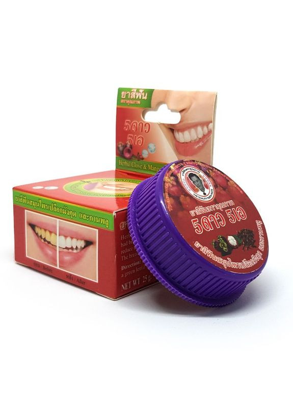 Отбеливающая зубная паста гвоздика и мангостин 25 г. 5 Star 5A (8858993730938) 5 Star cosmetics (317414132)