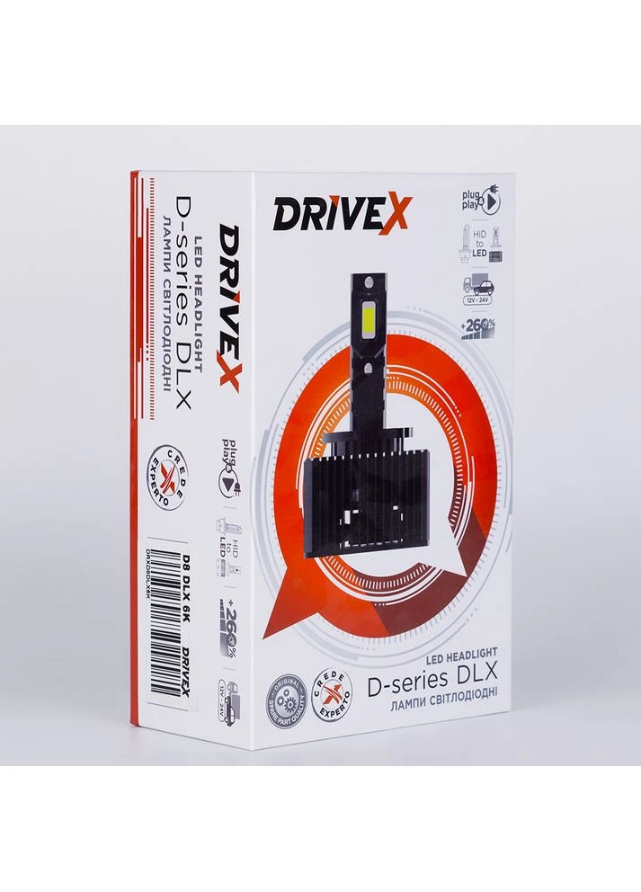 LED лампи автомобільні D4 DLX series NEW 50W CAN 6000K DriveX (353391846)