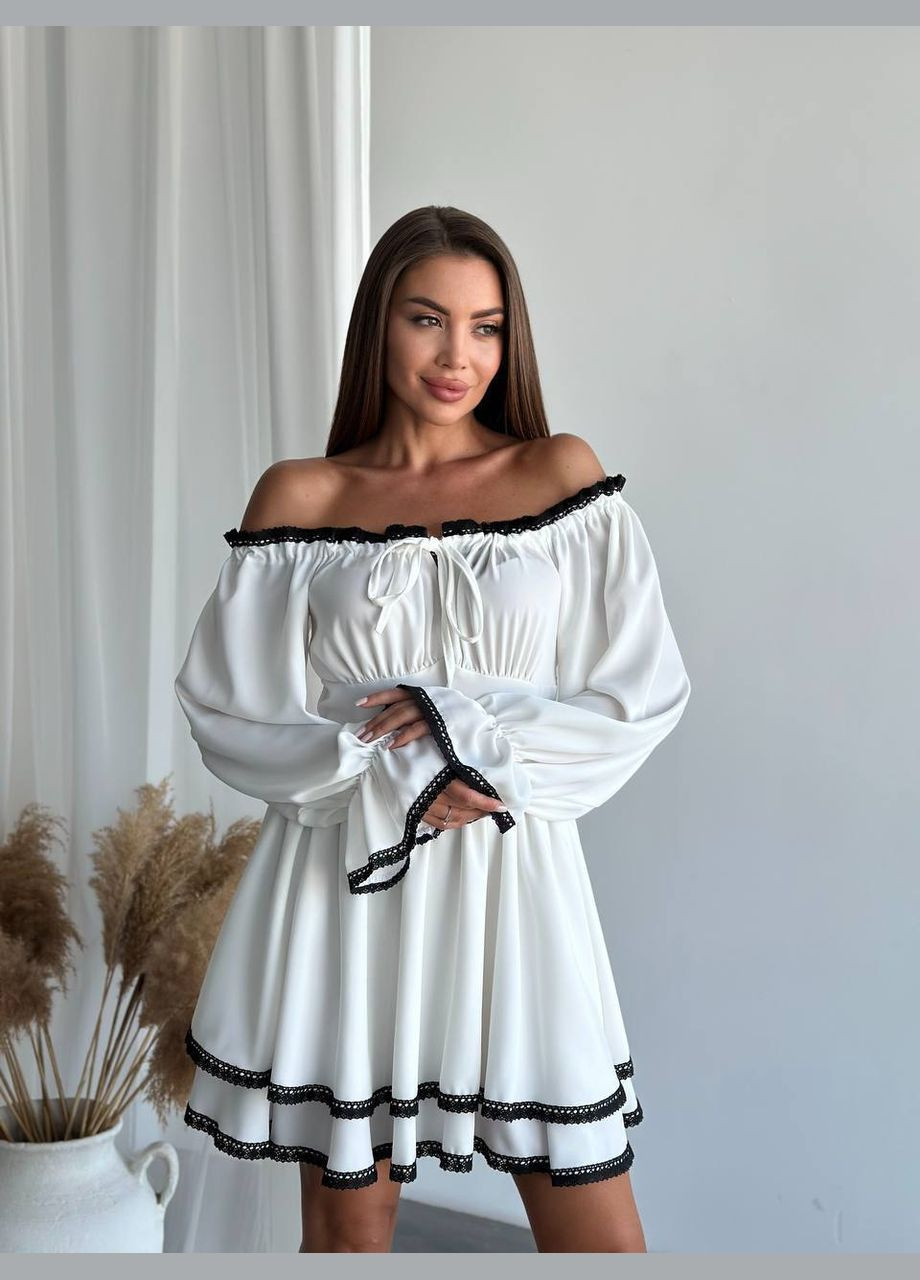 Білий повсякденний сукня жіноча Україна однотонна