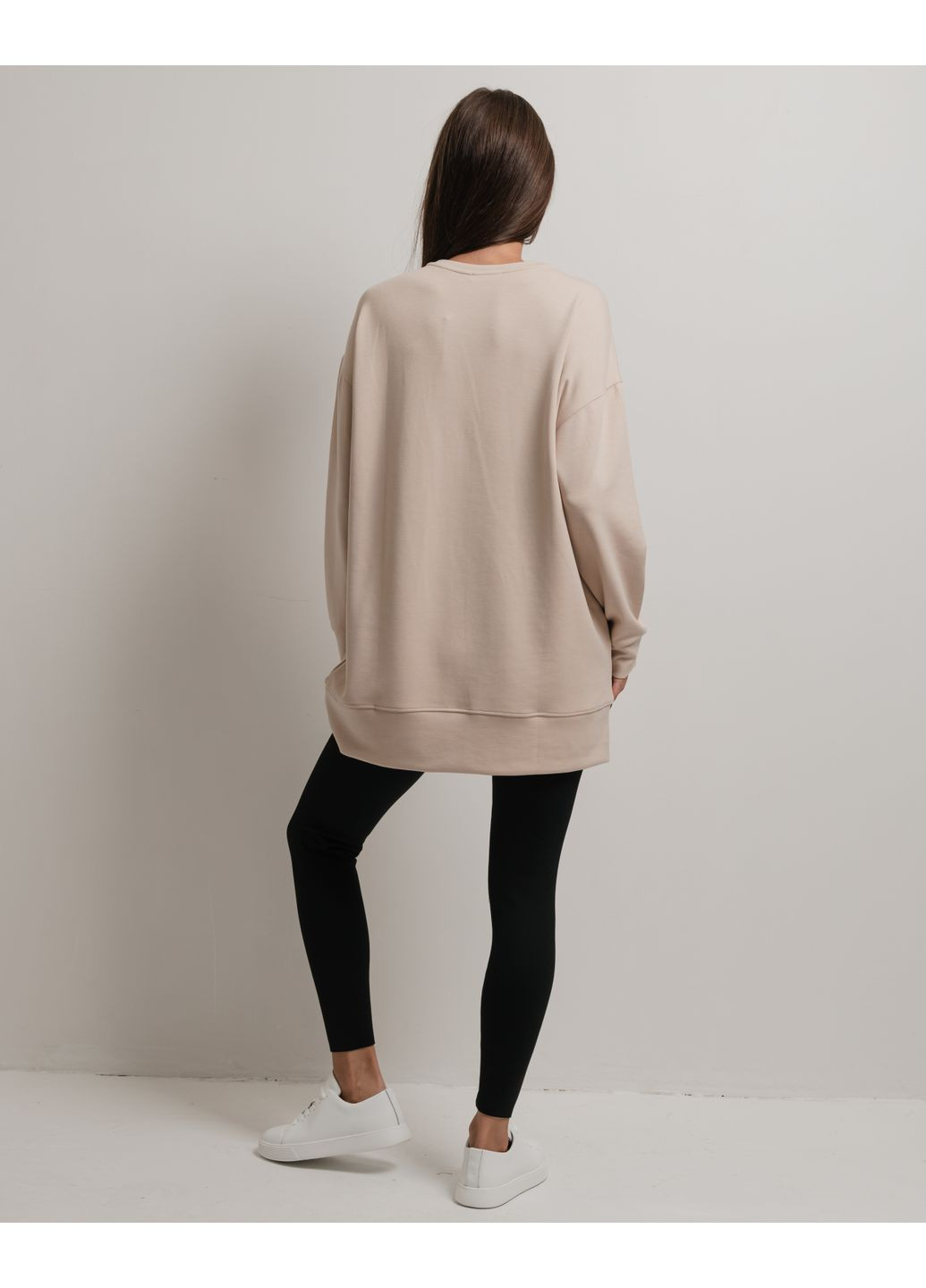 Бежевый свитшот длинный Butella (361408892)