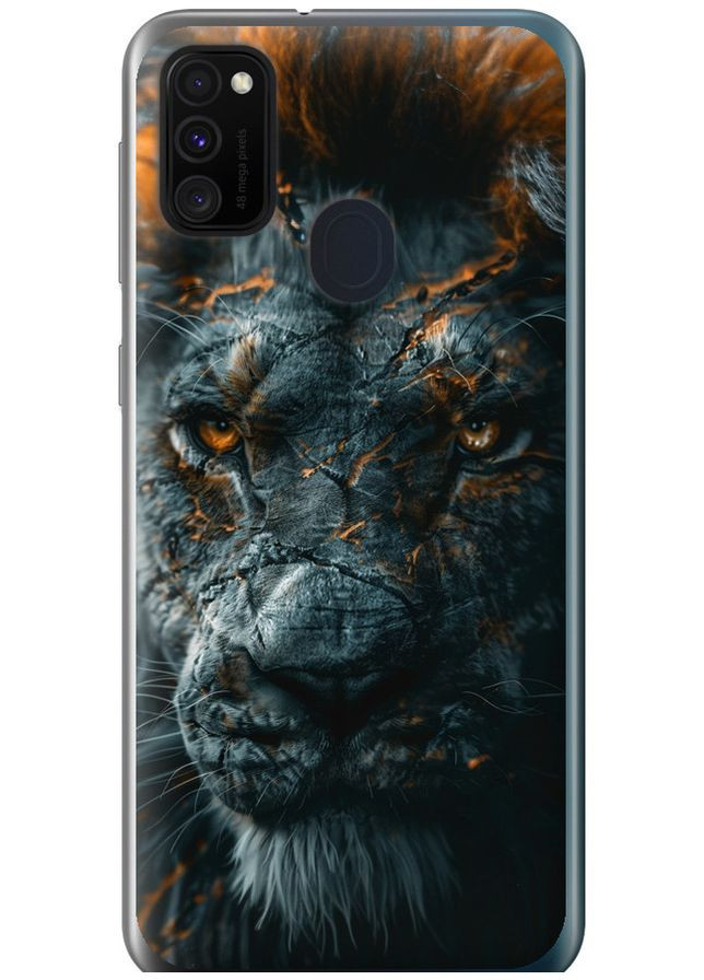 Силіконовий чохол 'Полум'яний лев' для Endorphone Samsung Galaxy M21 M215F (297661194)