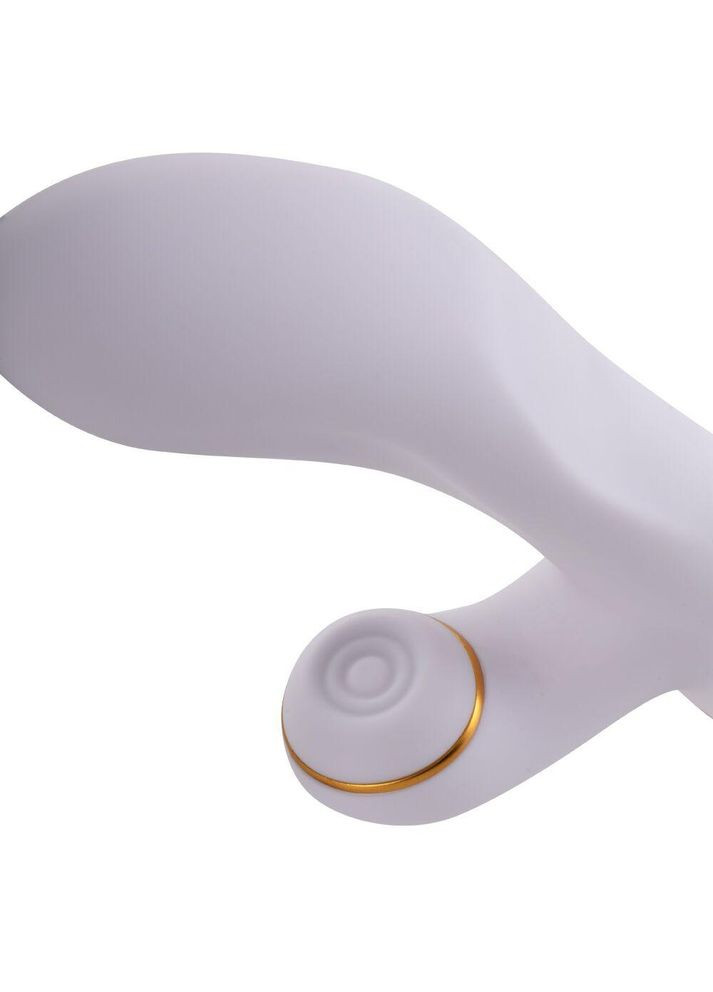 Вібратор-кролик з флоггером SEVANDA Whip Vibrating Massage Wand — White & Golden Lockink (304996125)