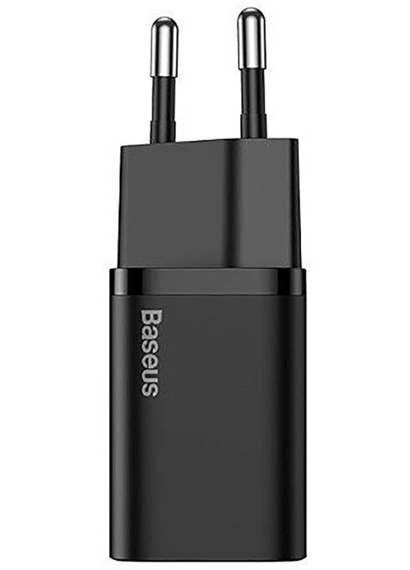 Сетевое зарядное устройство Super Si Quick Charger 20W Sets Black + Type-C to Lightning Cable Black Baseus (301470393)
