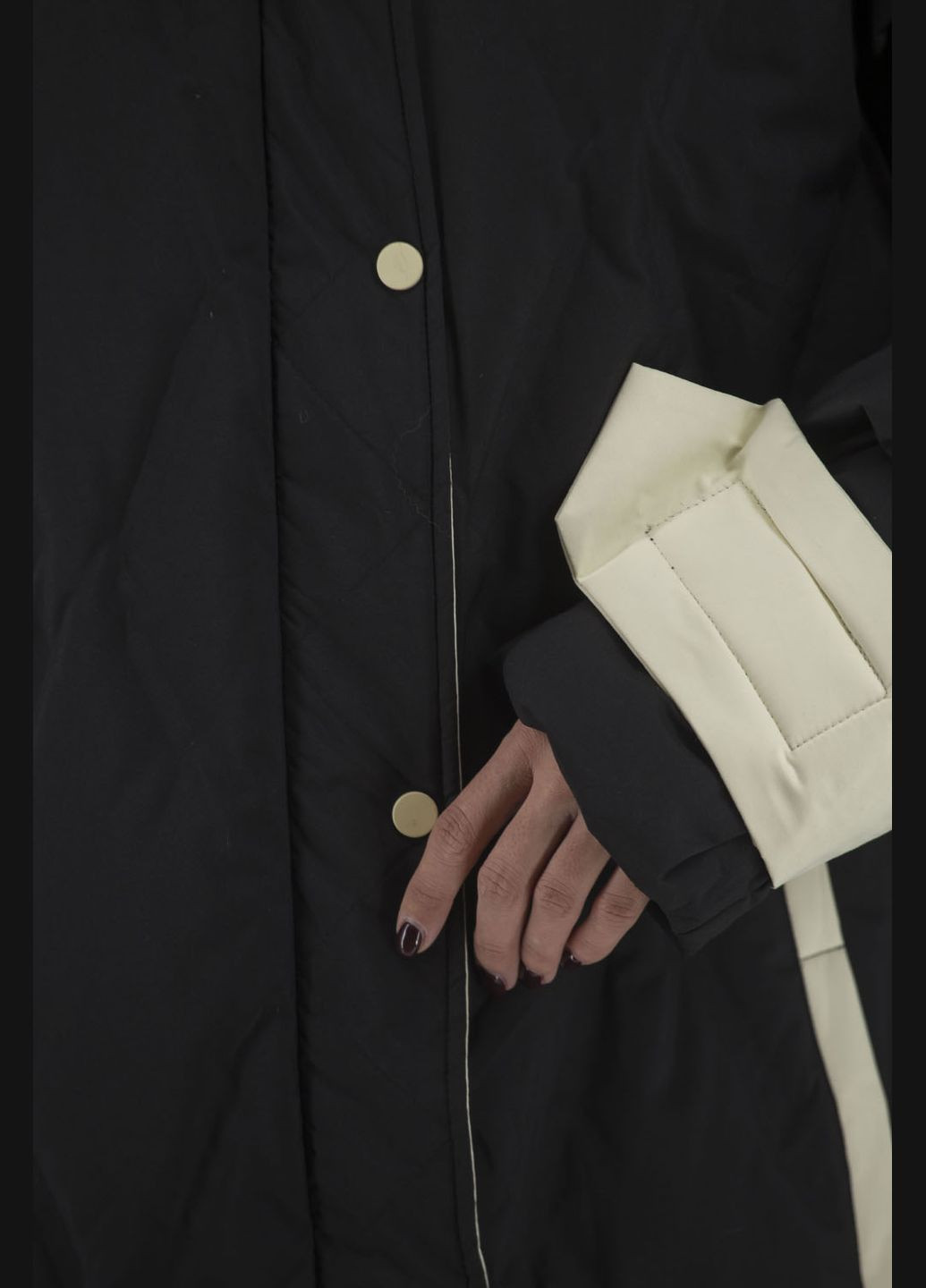 Черный демисезонный Пуховик Basic