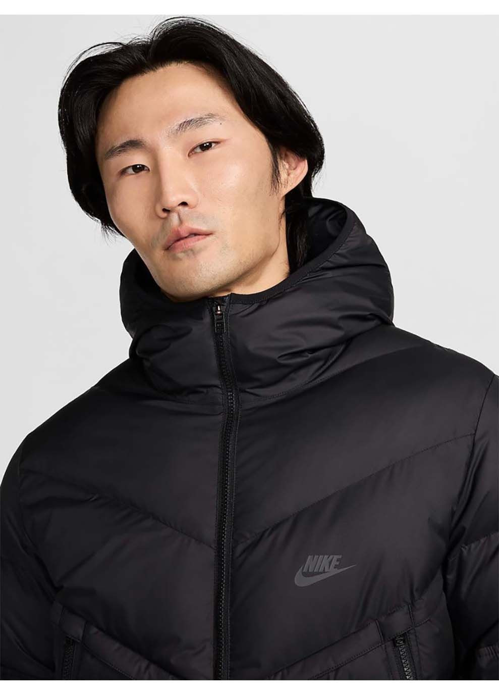 Чорна демісезонна чоловіча куртка m nsw sf wr pl-fld air max jkt чорний Nike