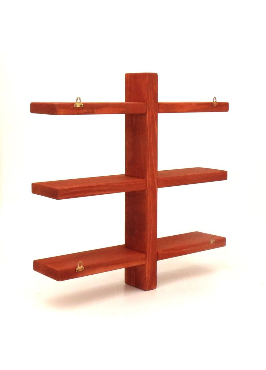 Настінна полиця з дерева Престол корал (КПГ-001914) No Brand (328072832)