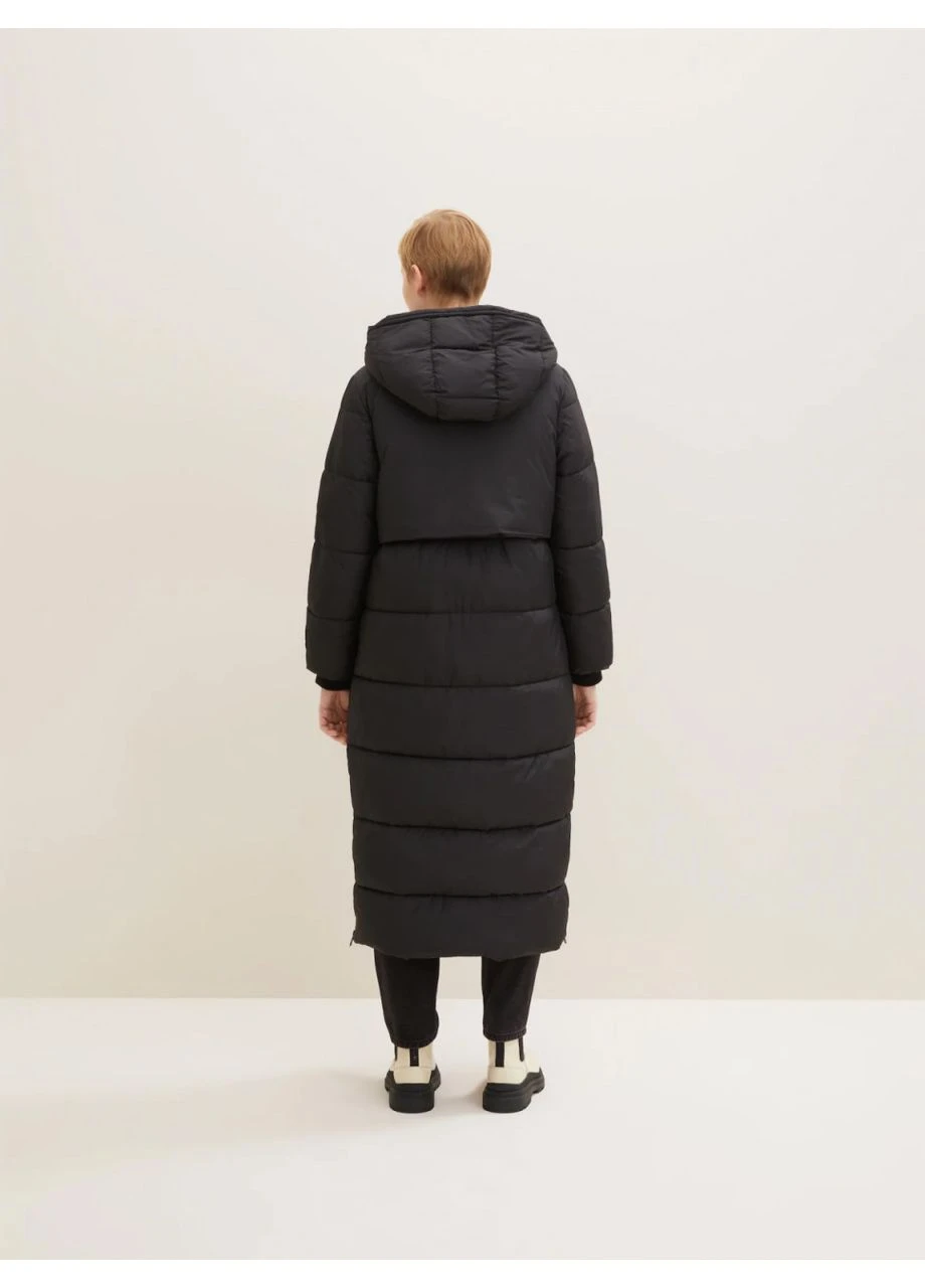 Комбинированная демисезонная куртка arctic puffer coat 1032690-14482 черный 1032690-14482 Tom Tailor