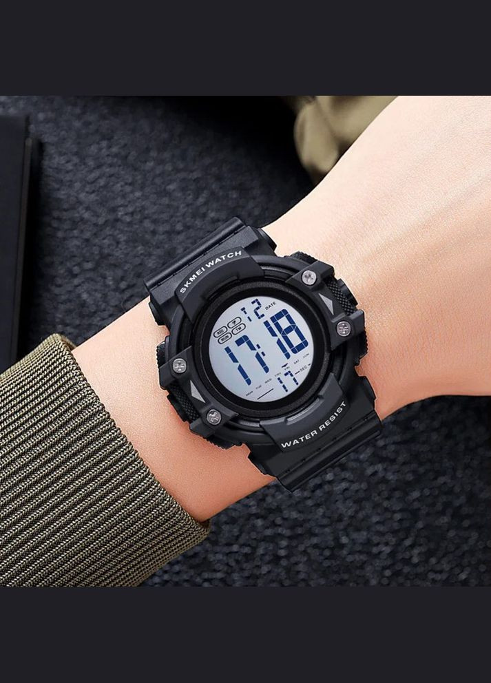 2195BKWT Black-White электронный спортивный, сasual Skmei (324088994)