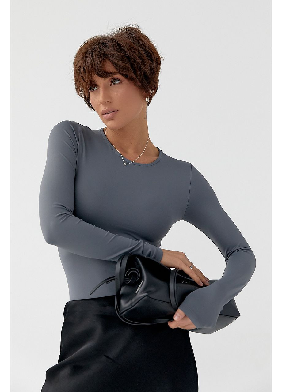 Эластичное однотонное боди Lurex (369327197)