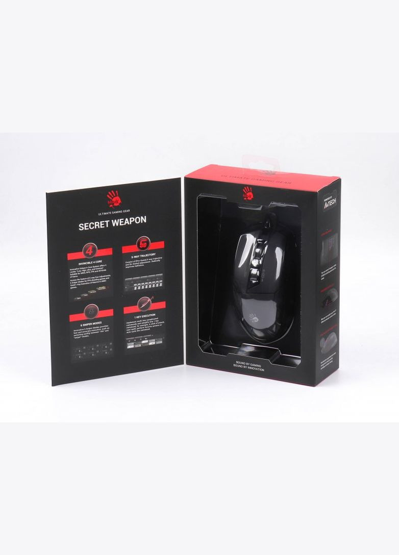 Мышь игровая Bloody W70 Max (Stone black), активированное ПО, RGB, 10000 CPI, 50M нажатий, A4Tech (333824922)