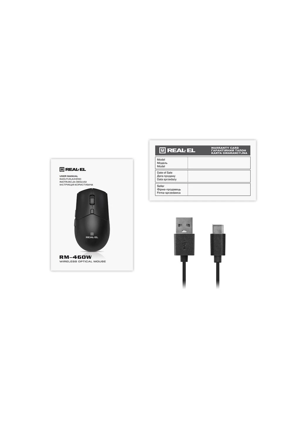 Мышь беспроводная RM-460W Black Real-El (370616172)
