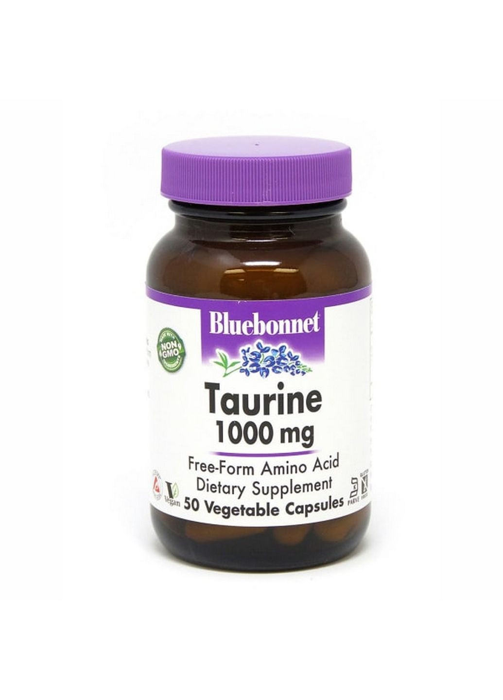Амінокислота Bluebonnet Taurine 1000 mg, 50 вегакапсул Bluebonnet Nutrition (293478356)