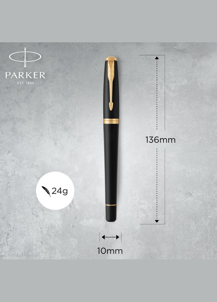 Набір URBAN Muted Black GT FP F пір'яна ручка + блокнот 30 011b24 Parker (316516593)