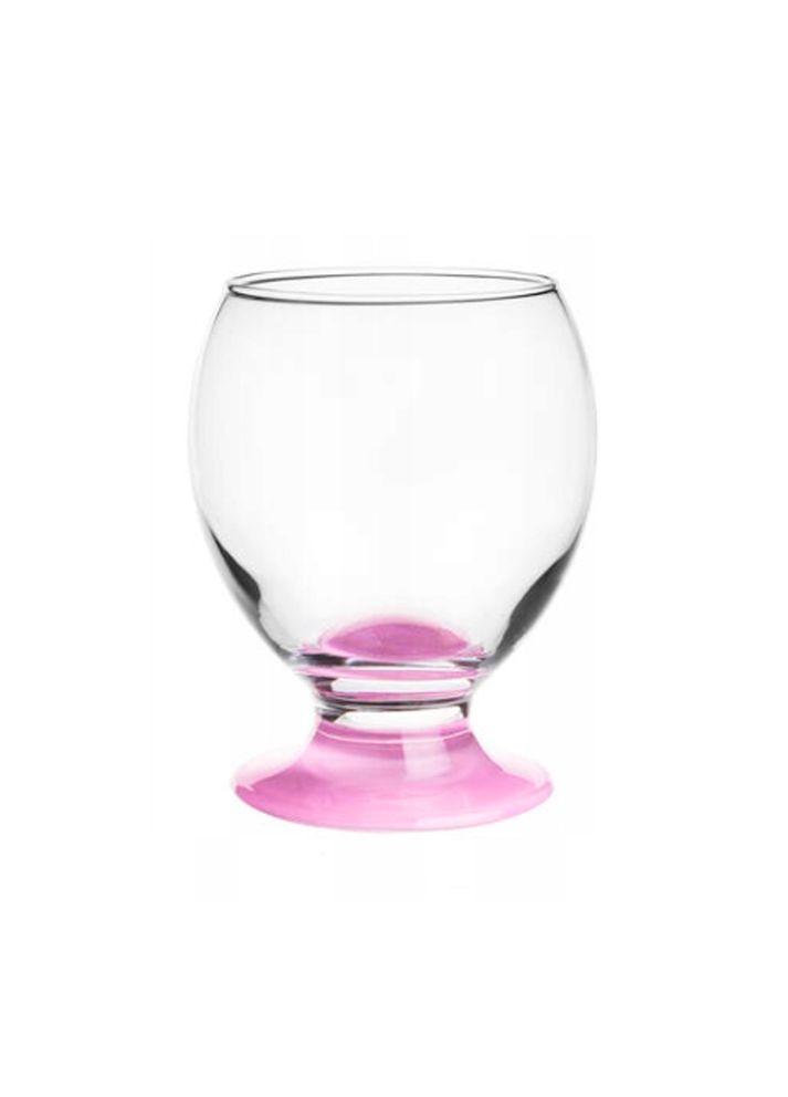 Стакан/креманка с розовым дном прозрачная стеклянная 280 мл 71306 No Brand (276533785)