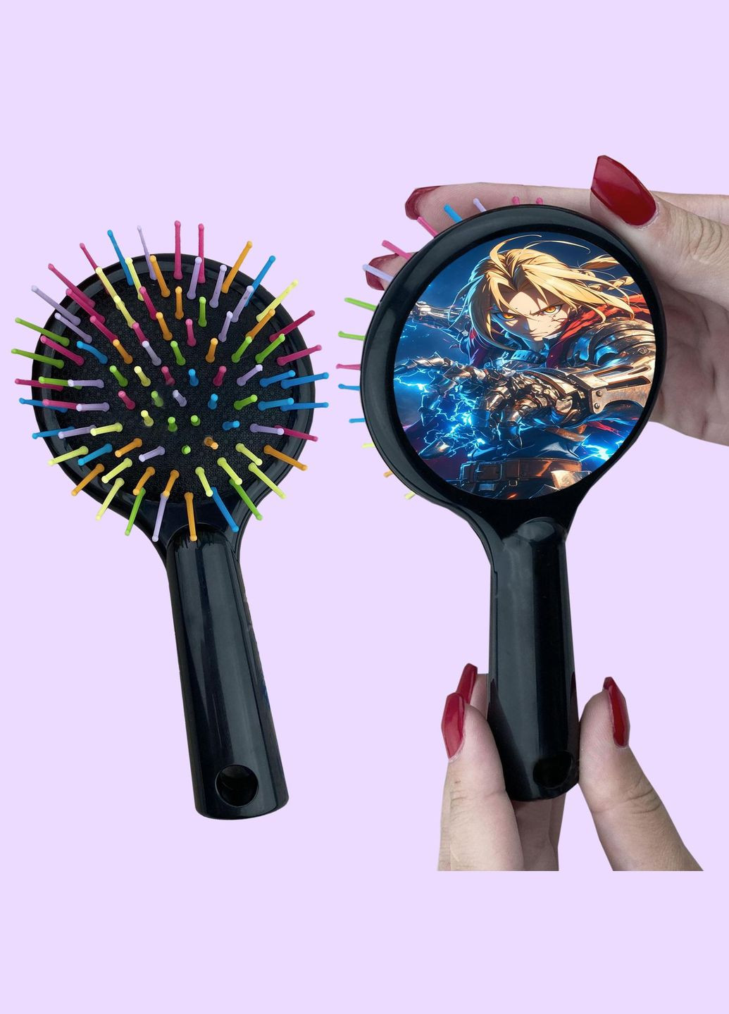 Гребінець для волосся Аніме Сталевий алхімік #0010 чорний No Brand (315041907)