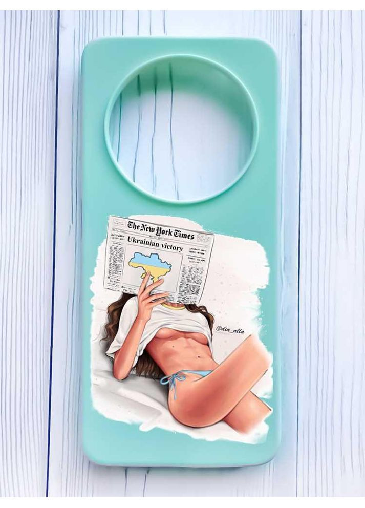 Матовый чехол на Xiaomi Redmi 14C/Poco C75 Девушка с газетой (принт 31) Creative (355407611)