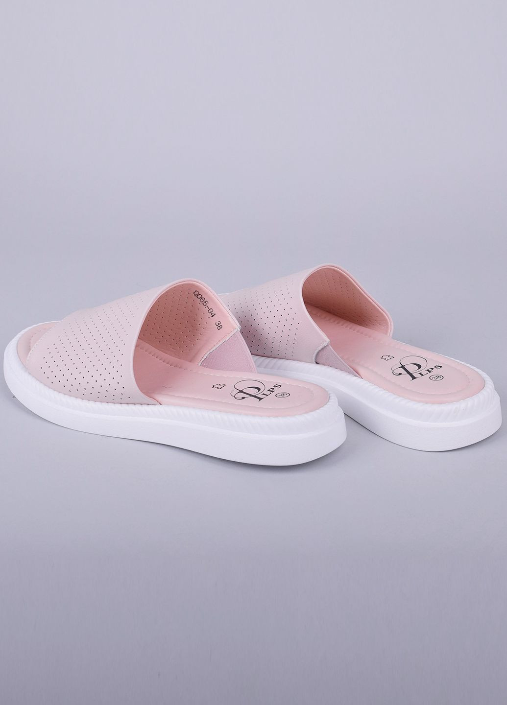 Шльопанці жіночі шкіряні 0065-04 рожеві 343645 Power (296199312)