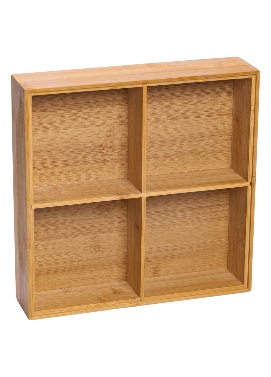 Менажниця дерев'яна на 4 секції з кришкою квадратна HB-40-1 No Brand (369478208)