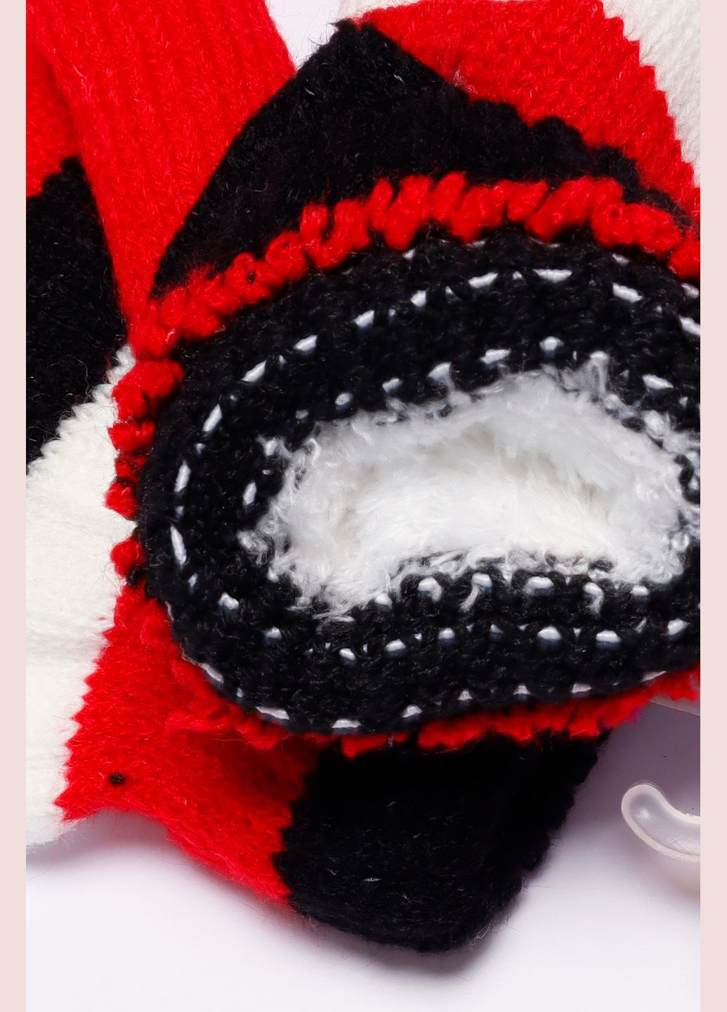 Варежки детские утепленные красного цвета в полосочку Let's Shop (302489187)