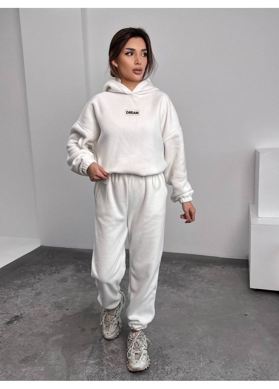 Жіночий комфортний трикотажний костюм з худі та штанами No Brand (371813889)