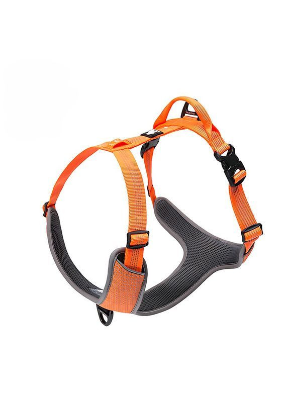 Шлея для собак TLH6071 светоотражающая с прочной ручкой, регулируемая Оранжевый, M Truelove (373444108)