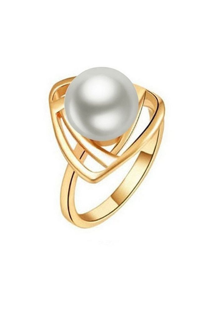 Набір біжутерії - перловий кулон на ланцюгу, сережки та кільце, 6729 Fashion Jewelry (370590417)