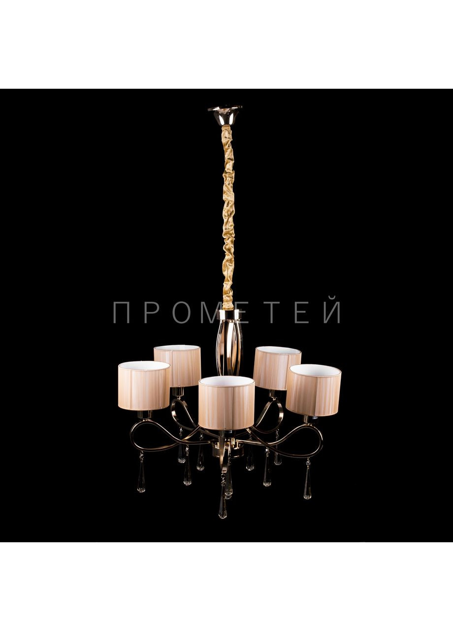Классическая люстра на цепи с абажурами и хрустальными элементами. 1029/5/GAB No Brand (352229678)
