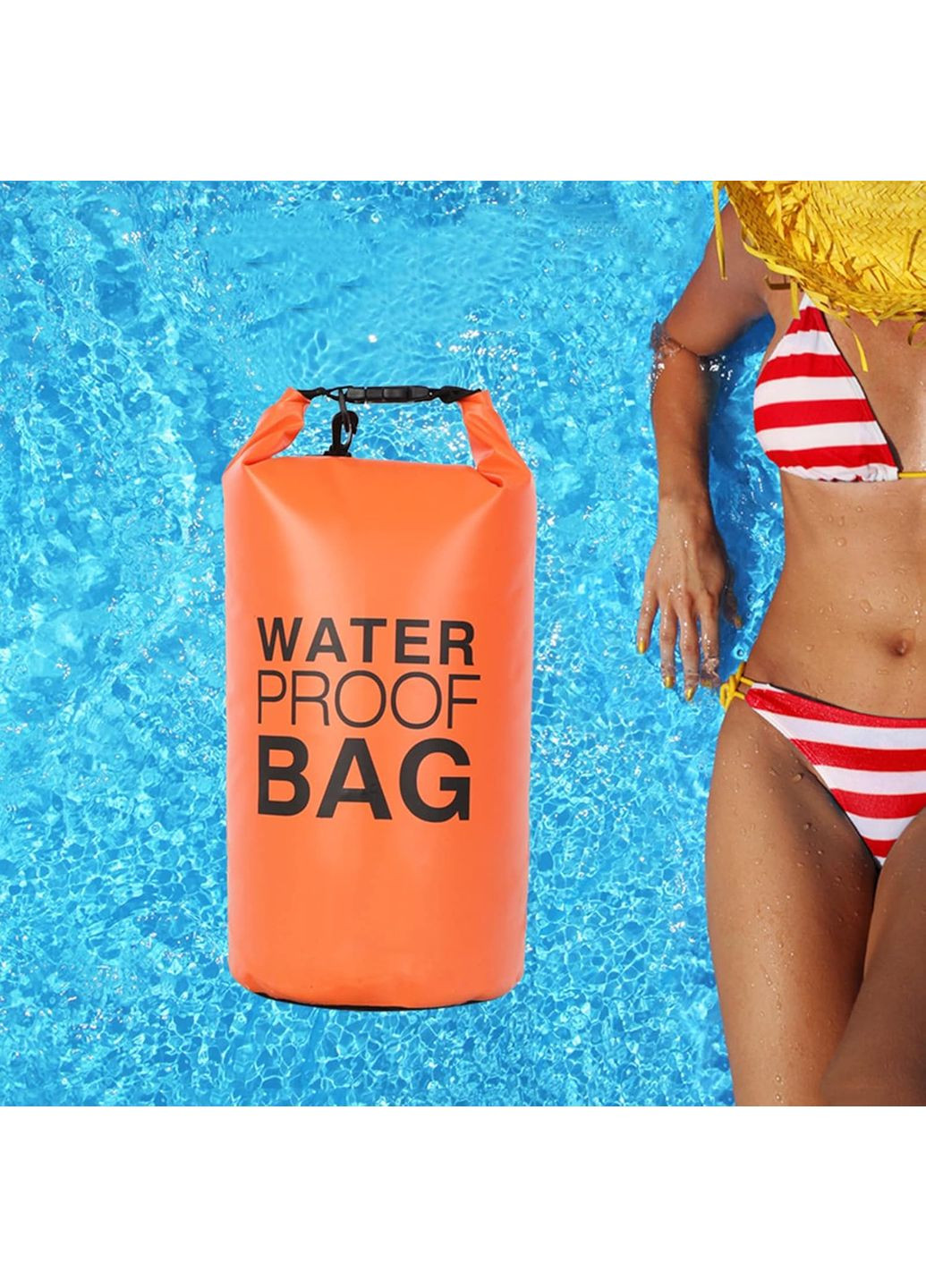 Туристична водонепроникна сумка-мішок гермішок 2 л Помаранчева (YH711) No Brand (361286342)