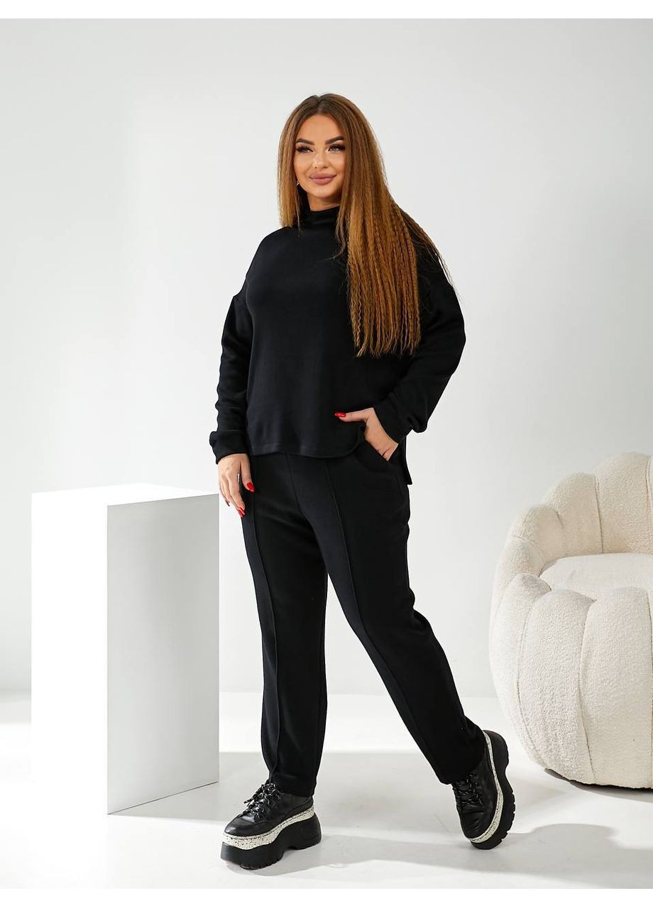 Женский прогулочный костюм из ангоры черного цвета 34160 No Brand (353685215)