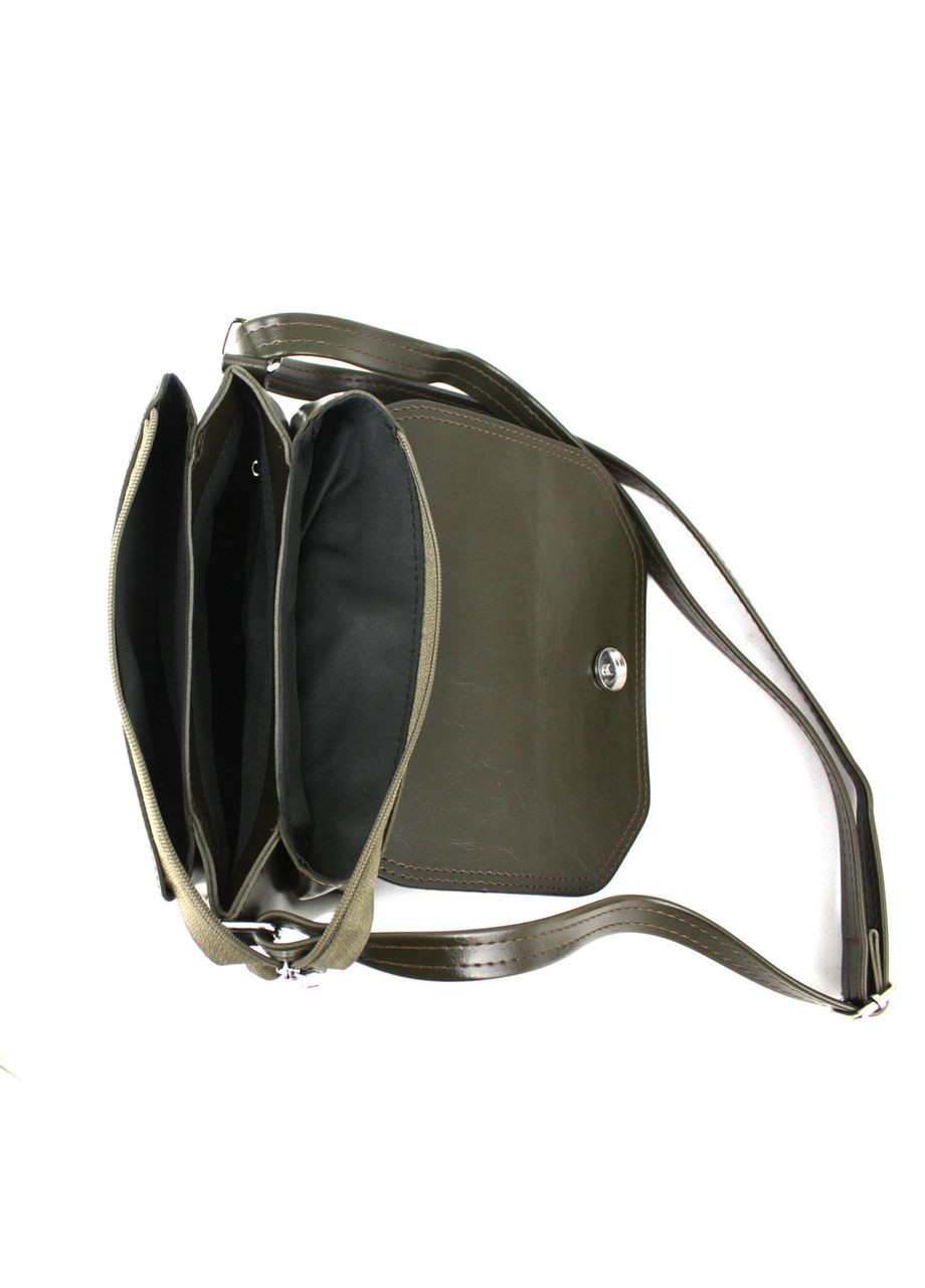 Небольшая каркасная женская сумка кросс-боди 836139 оливковая Voila (309161341)