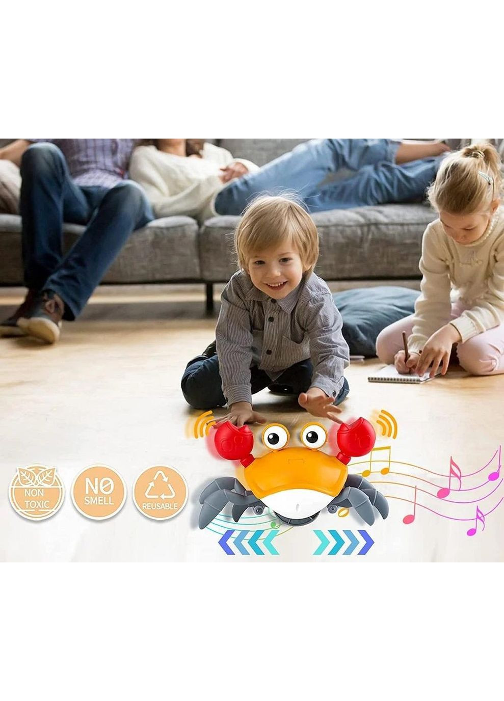 Детская интерактивная игрушка Танцующий краб Blue No Brand (365721787)