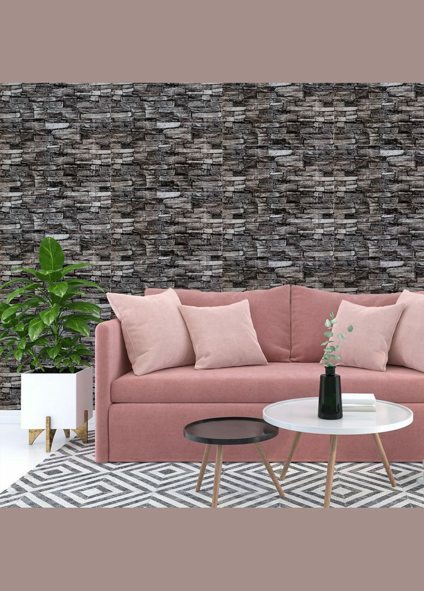 Самоклеящаяся декоративная 3D панель Серый песчаник 700x770x5мм (059) 3D Loft (330823547)