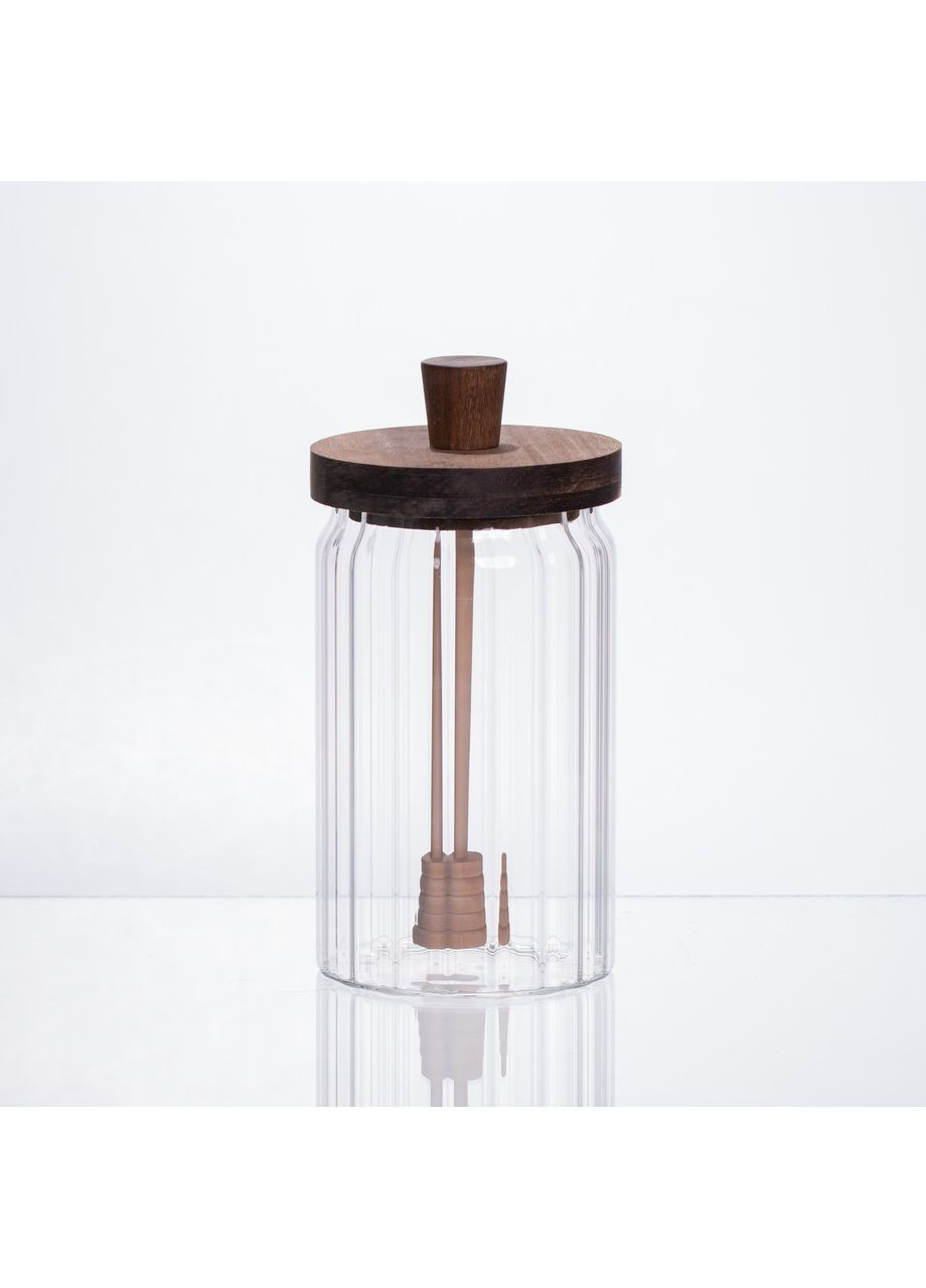 Медовниця скляна з кришкою і ложкою 850 (мл) 64486-6 (A-046935) Yiwu (370381849)