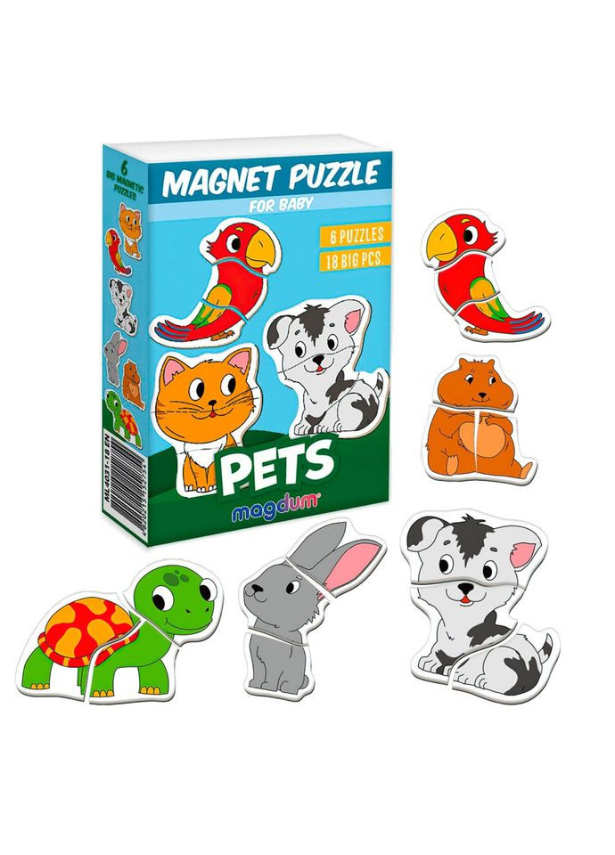 Набір магнітів Rets ML4031-34 EN 6 звіряток MAGDUM (306436385)