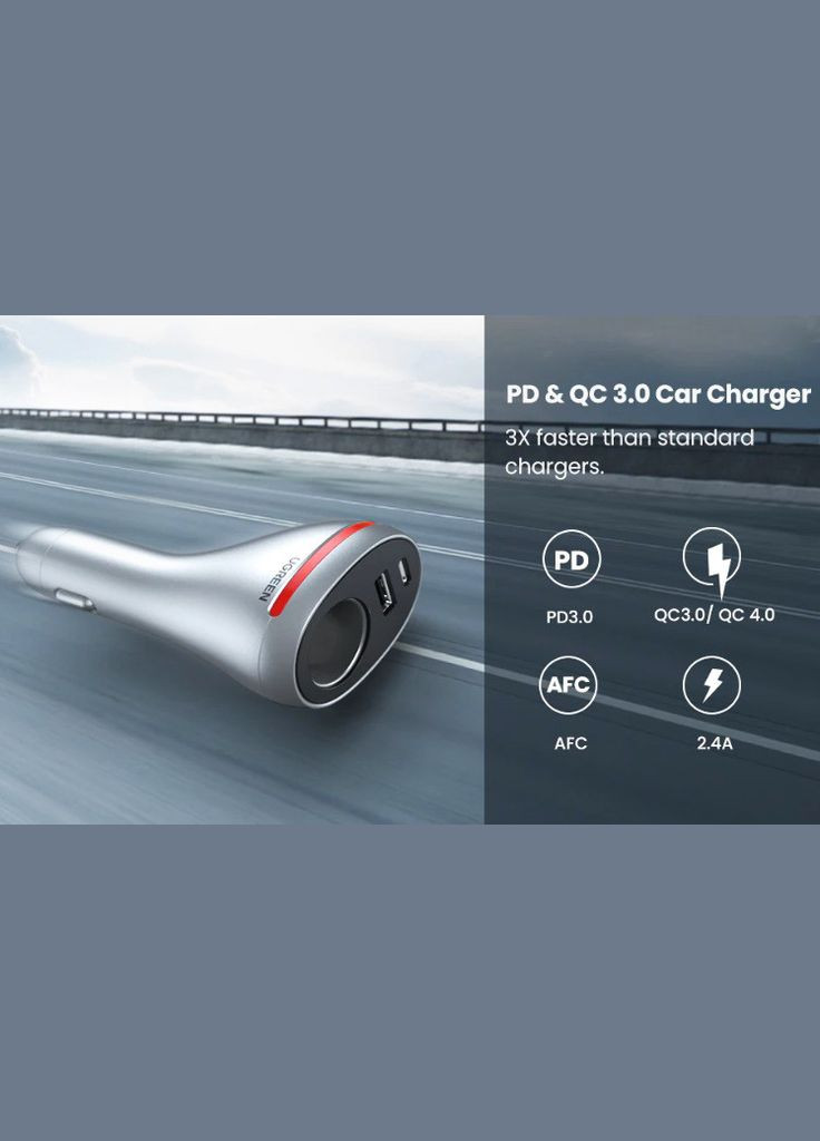 Автомобільний зарядний пристрій CD204 Car Charger 2 x USB Ports Ugreen (306447650)