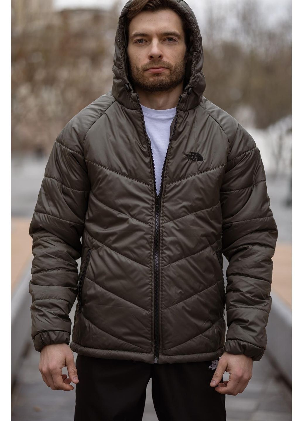 Темно-сіра куртка міцна, водонепроникна тканина повномірні розміри No Brand