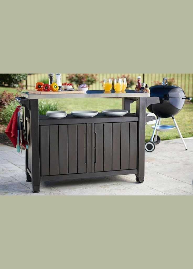 Стол-буфет садовый для барбекю UNITY XL,, 207 л Keter (329407549)