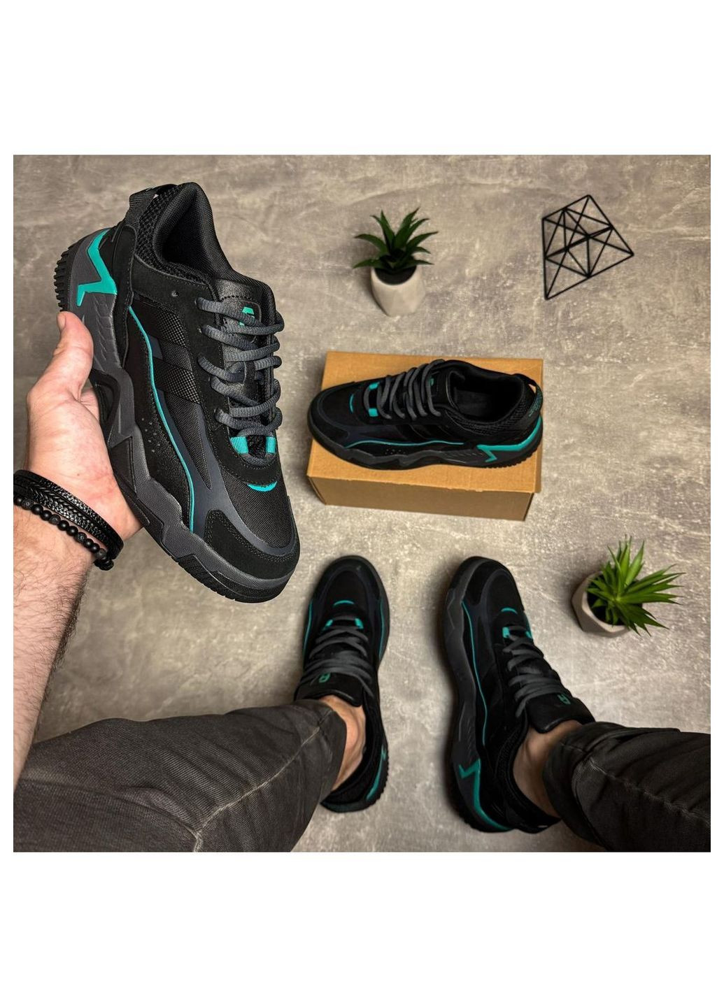 Чорні Осінні кросівки чоловічі Stilli Niteball