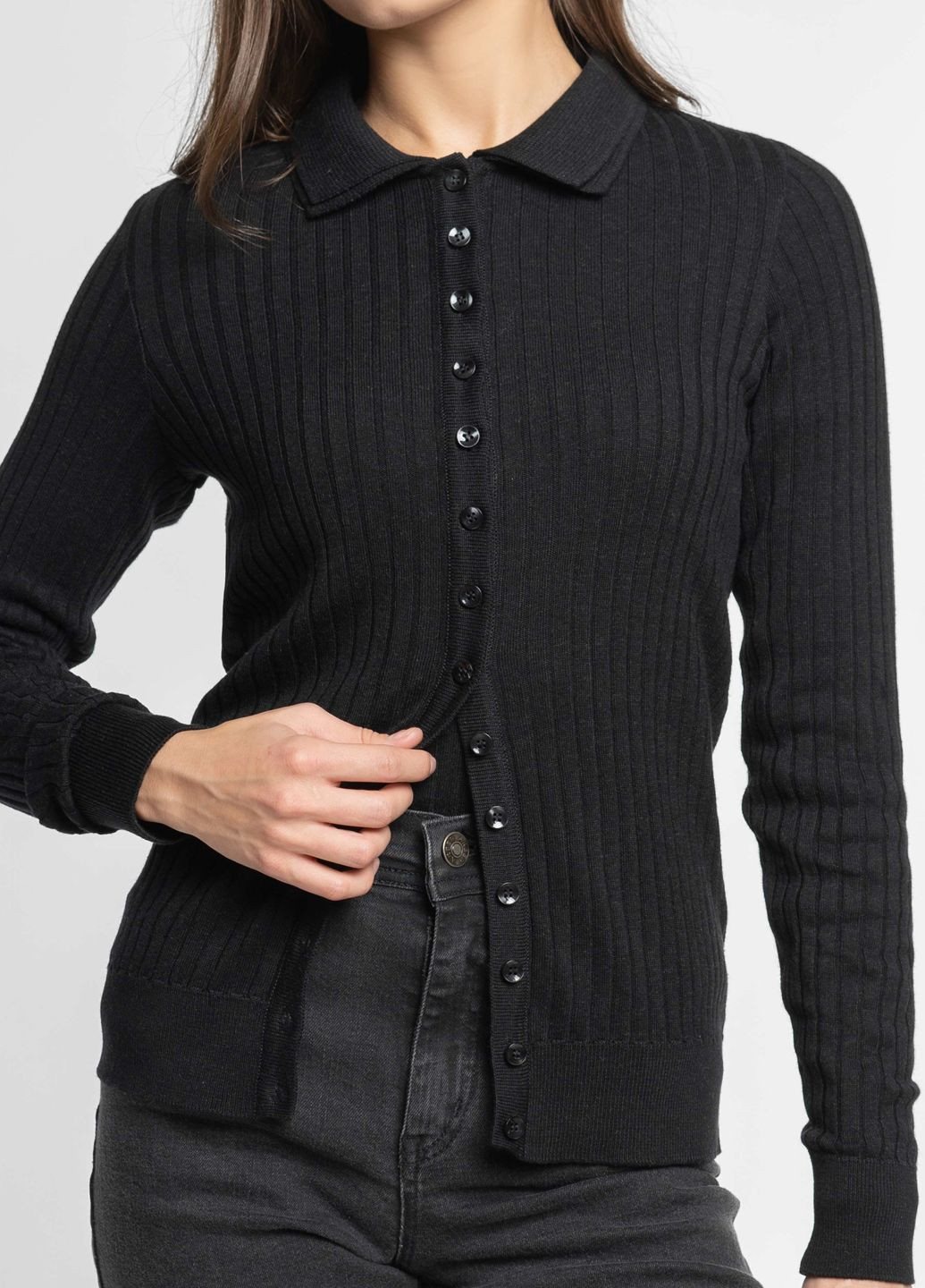 Кардиган жіночий чорний Arber Knitted jacket WD1 25 WTR (368338429)