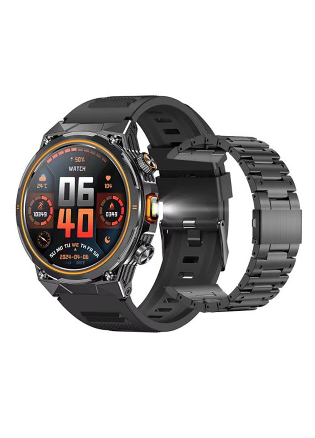 Мужские умные часы Black + ремешок в подарок Modfit Track Pro (356130696)