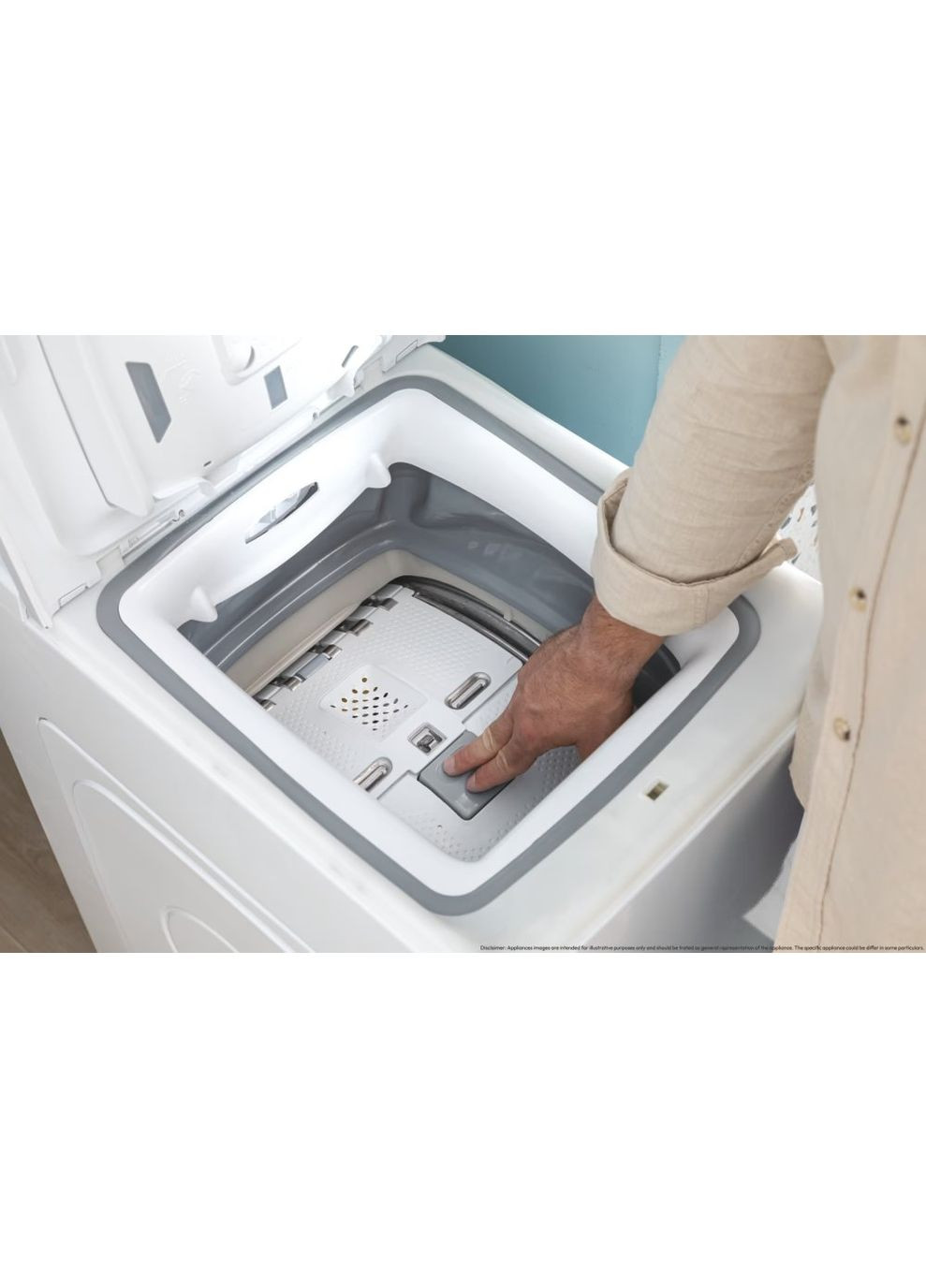 Пральна машина TCA273D3-9 вертикальна, 7кг, 1200, A+++, 60см, дисплей, Candy (364275034)