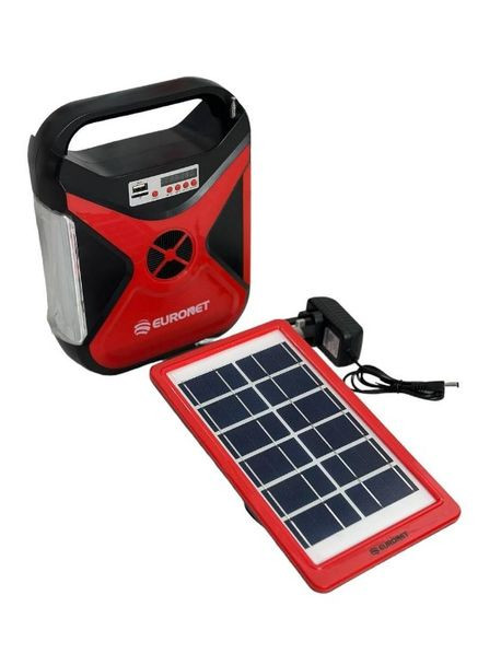 Автономная зарядная система Euronet Euro-102 8000 мА/ч с солнечной панелью/фонарем/лампой (1990185518) No Brand (328261738)