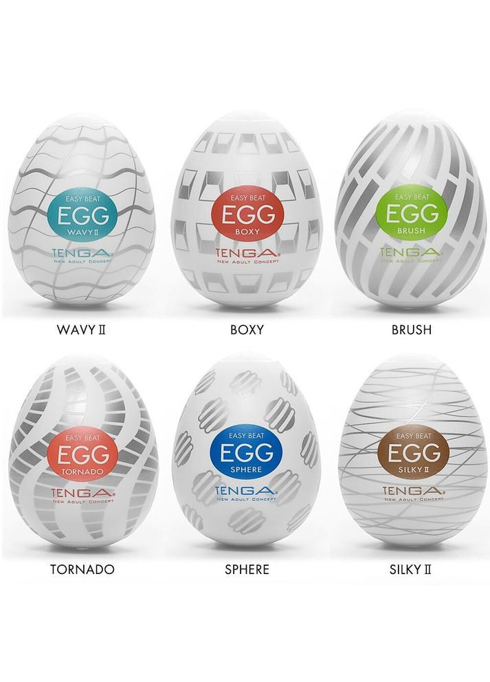 Набір яєцьмастурбаторів Egg New Standard Pack (6 яєць) - CherryLove Tenga (282710588)